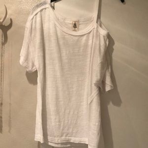 Free People oversized top with cut out sleeve